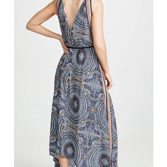 Ramy Brook Vanna Tile Maxi Handkerchief Dress XS Boho Designer Summer Vacation - Picture 11 of 16